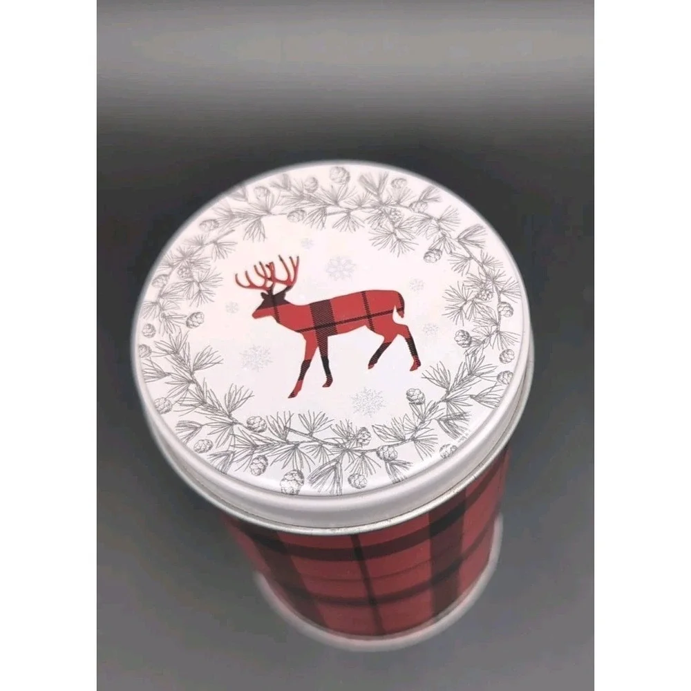 Round small Christmas deer Tin